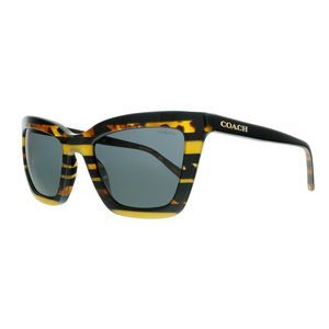 Coach 0HC8203 544087 Amber Glitter Varsity Stripe Square Sunglasses